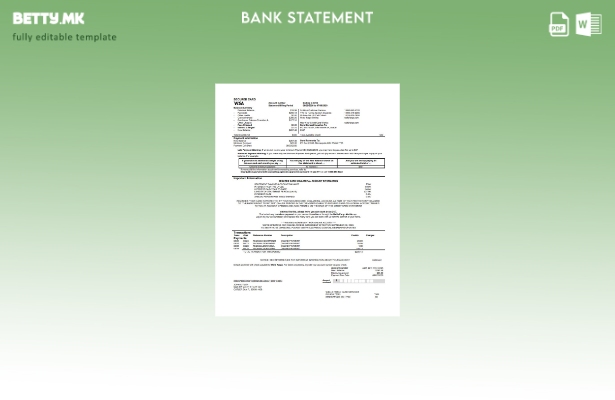 Модерен стил на шаблон за зборови за извод од банкарска картичка Велс Фарго